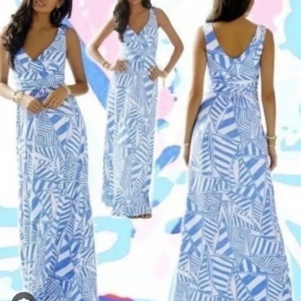 Lilly Pulitzer Sloane Maxi Dress Light Blue